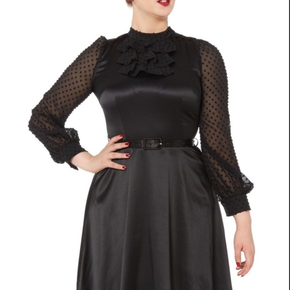 Voodoo Vixen Black AUDREY Retro Dress Large - Picture 3 of 16